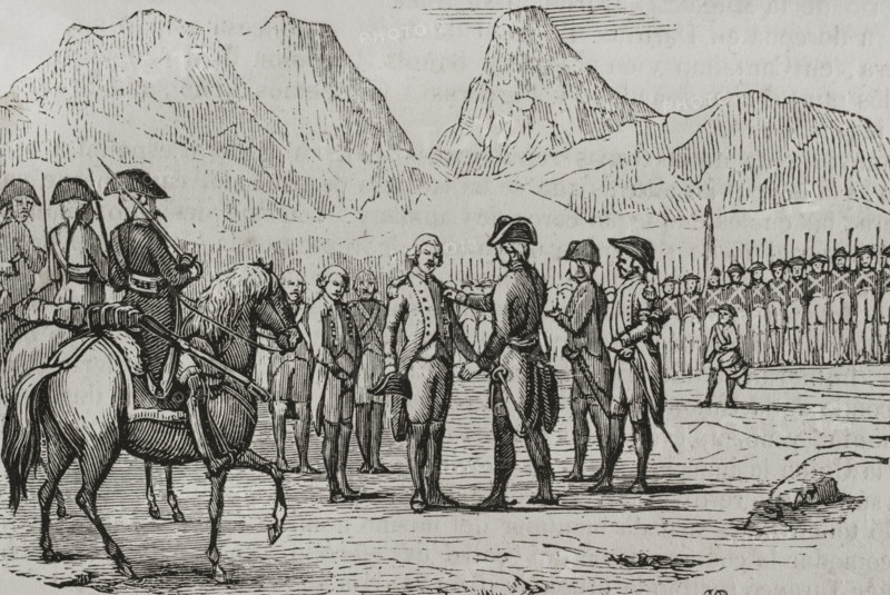Degradation of the officers and soldiers of Montroig, War of Roussillon, (1793-1795), 1851.  Creator: Unknown.