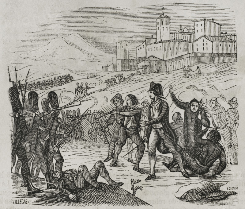 Defense of Camprodón by the citizens, 1793, (1851).  Creator: Unknown.
