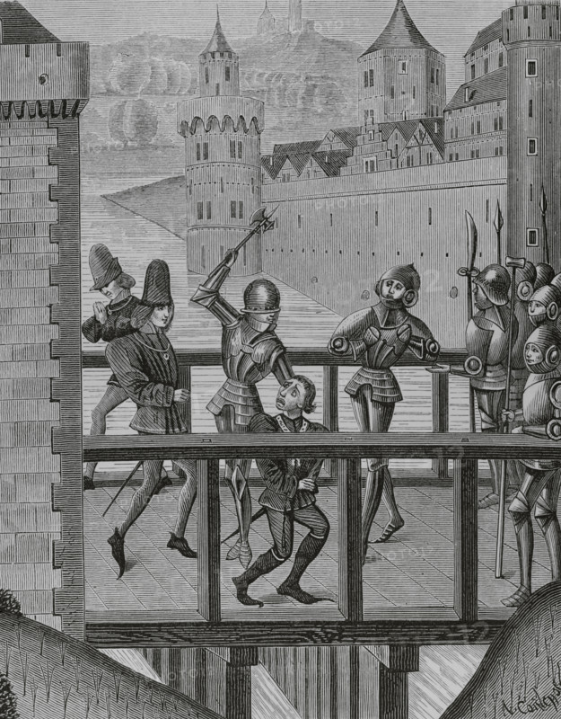 Assassination of John the Fearless, (1371-1419), Duke of Burgundy...on 10 September, 1419, (1878).  Creator: Unknown.