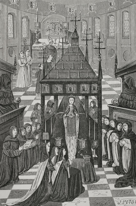 Funeral of Anne of Brittany, (1477-1514), Duchess of Brittany and Queen consort of France (1877).  Creator: Unknown.
