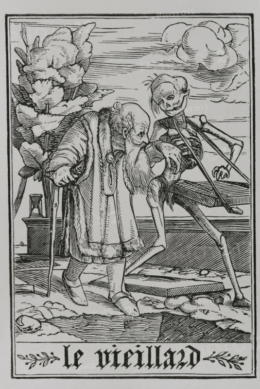 The Old Man from "The Dance of Death", 1538, (1877).  Creator: Unknown.