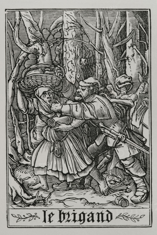 The Bandit from "The Dance of Death", 1547, (1877). Creator: Unknown.