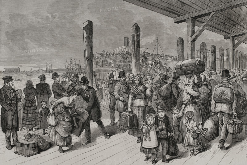 Emigration of European Mormon to the United States, New York, 1878.  Creator: Unknown.