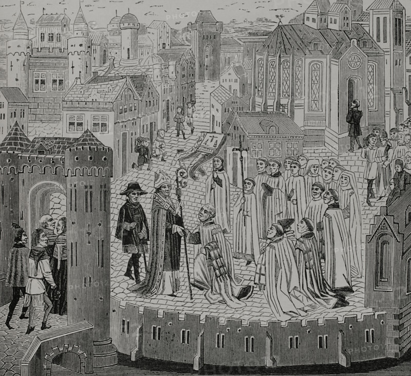 Solemn reception of a bishop, 1446-48, (1877).  Creator: Unknown.