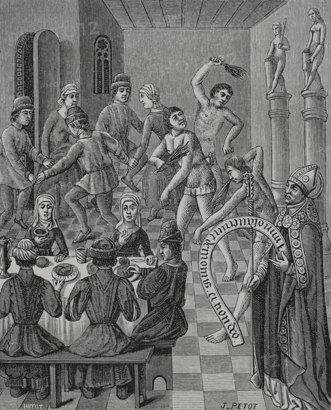 Heresy of the Flagellants, 15th century, (1877).  Creator: Unknown.