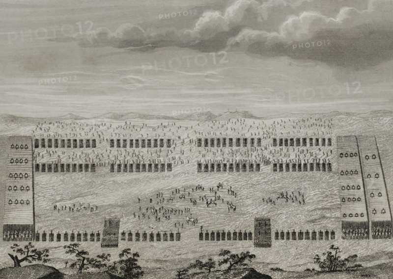 An army during the Roman conquest of the Iberian Peninsula, 1852. Creator: Unknown.