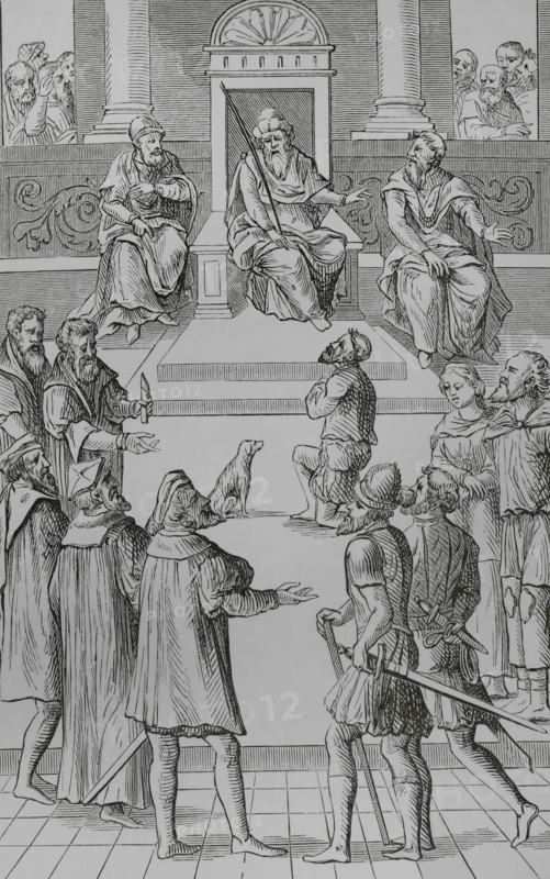 Confession for amends before the tribunal, 1556, (1878).  Creator: Unknown.