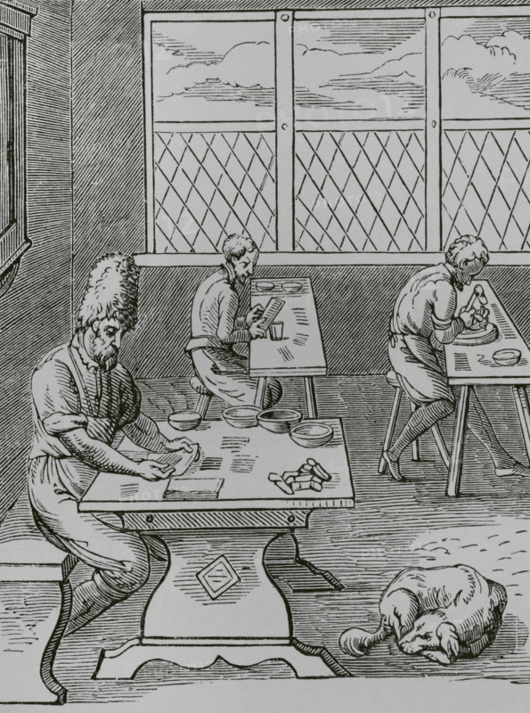Pin and Needle maker, 16th century, (1878). Creator: Unknown.
