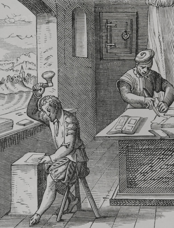 The Goldbeater, 16th century, (1878).  Creator: Unknown.