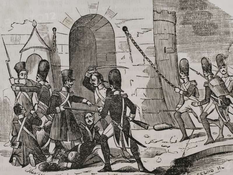 Surprise of the Pamplona Citadel, Napoleonic invasion, 1808, (1851).  Creator: Unknown.