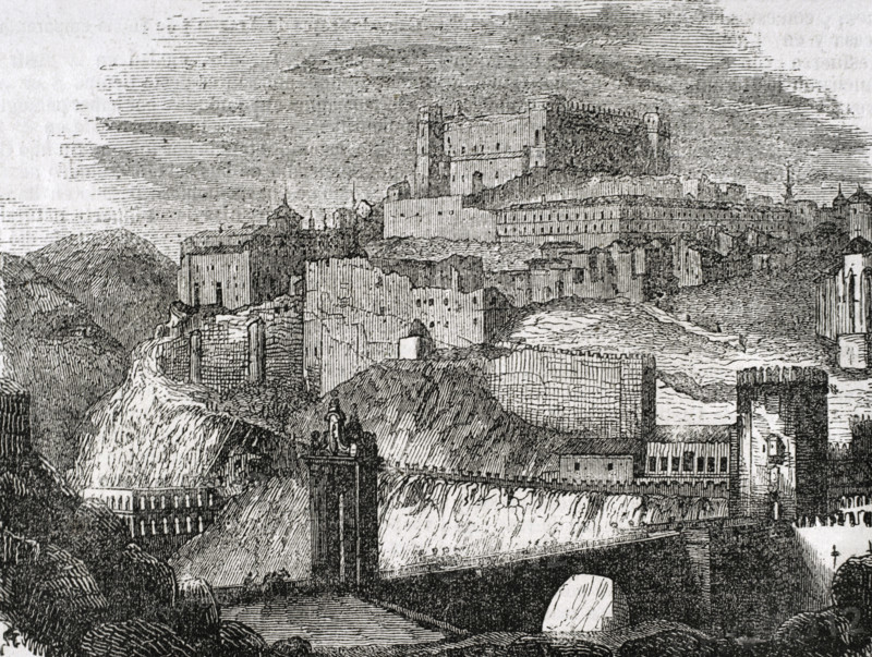General view of the city, Toledo, Spain, 1852.  Creator: Burgos.