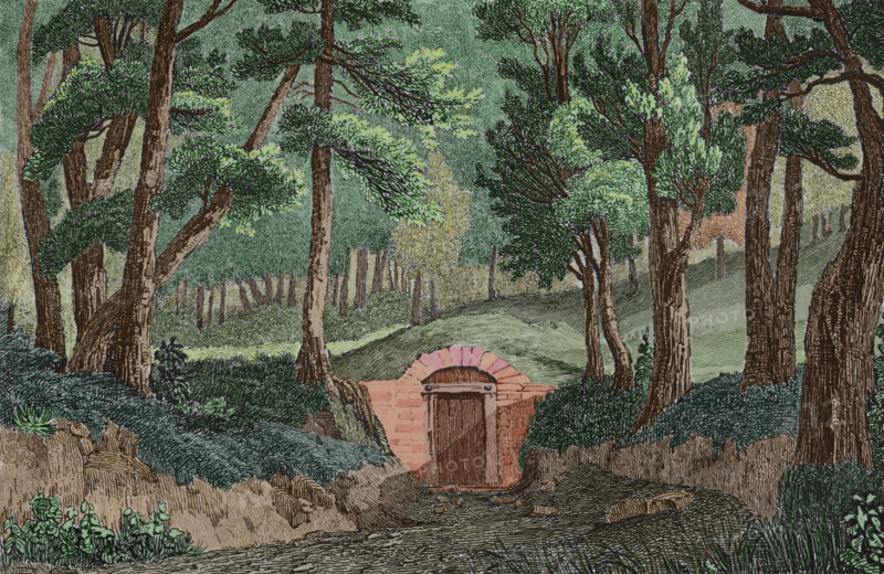 George Washington's tomb, Mount Vernon, Virginia, 1837, (1850).  Creator: Victor-Marie-Felix Danvin.