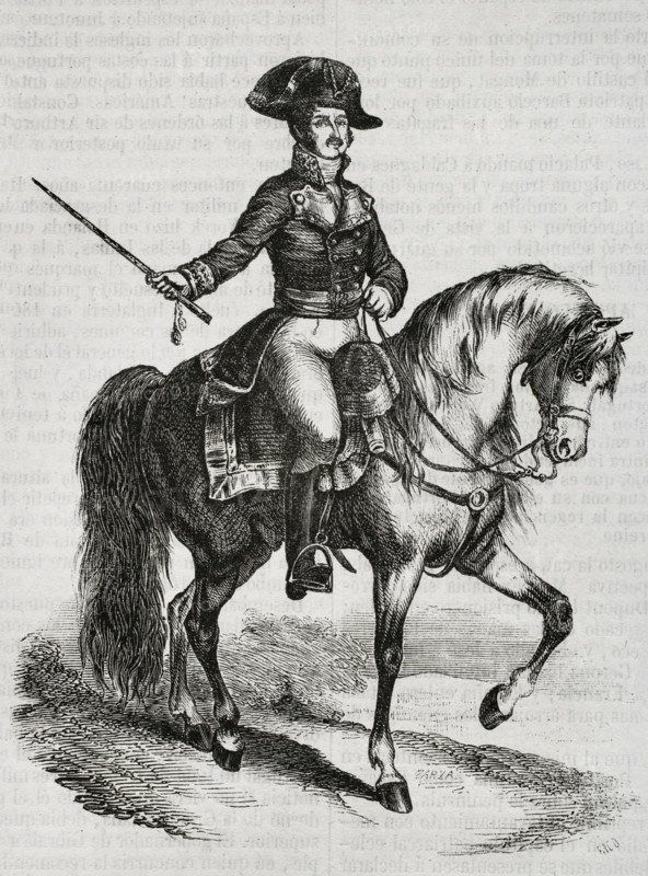 José de Palafox y Melci, 1st Duke of Zaragoza, (1775-1847), Spanish general at Peninsular War, 1853. Creators: Eusebio Zarza, Bernardo Rico.