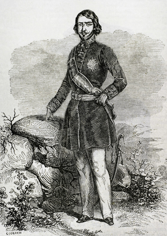 Carlos Luis of Bourbon and Braganza, (1818-1861), Count of Montemolin, 1853.   Creators: Eusebio Zarza, Coderch.