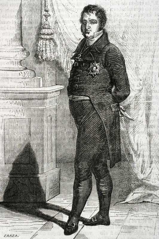 Ferdinand VII, (1784-1833), King of Spain (1808-1833), 1853.  Creators: Eusebio Zarza, Tomás Carlos Capuz.