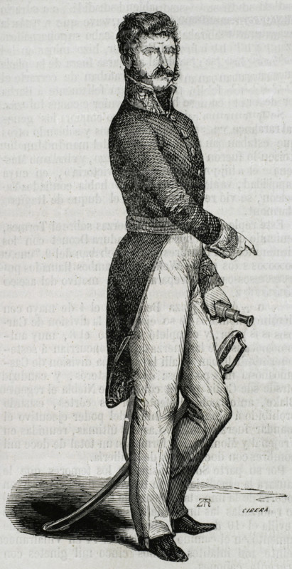 Juan Martín Díez, known as El Empecinado, (Castrillo de Duero, 1775-Roa, 1825), Leader..., 1853. Creator: Ildefonso Cibera.
