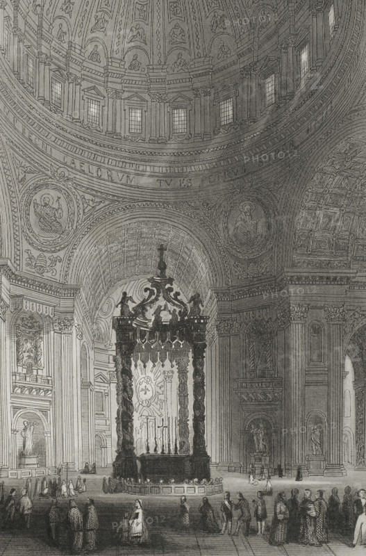 St. Peter's Basilica, Vatican City, Rome, 1856. Creator: Unknown.