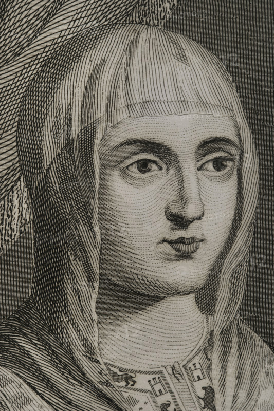 Isabella I, (1451-1504), Queen of Castile, (1474-1504), Queen consort of Aragon..., 1853.  Creator: Antonio Roca Sallent.