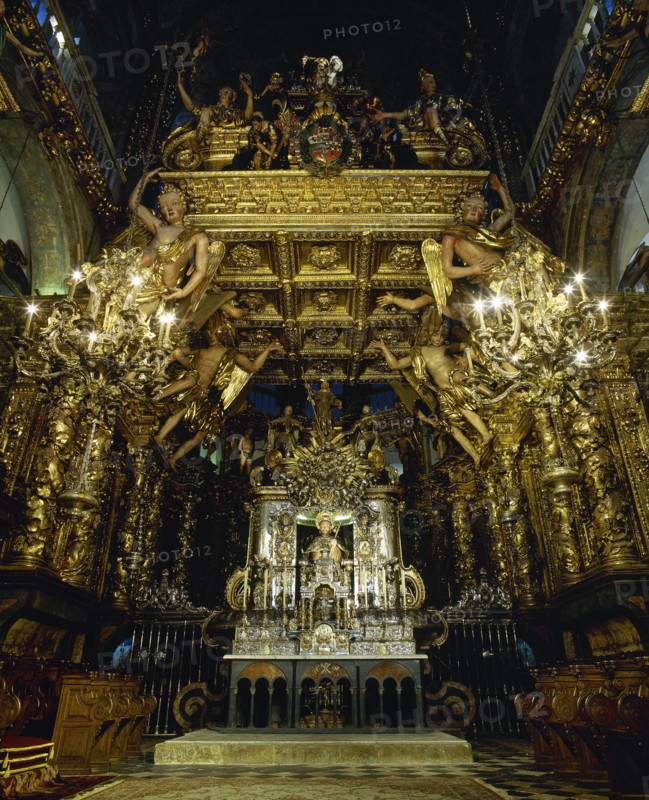 Main Chapel, Cathedral of Santiago, Santiago de Compostela, Galicia, Spain, 2008.  Creator: LTL.
