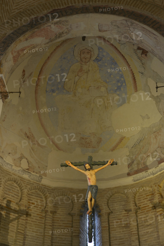 Christ crucified, Cristo de la Luz Shrine, Toledo, Castile-La Mancha, Spain, 2022.  Creator: LTL.