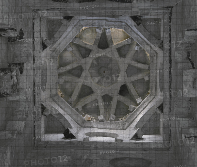 Central vault (Qubba), Cristo de la Luz Shrine, Toledo, Castile-La Mancha, Spain, 2022.  Creator: LTL.