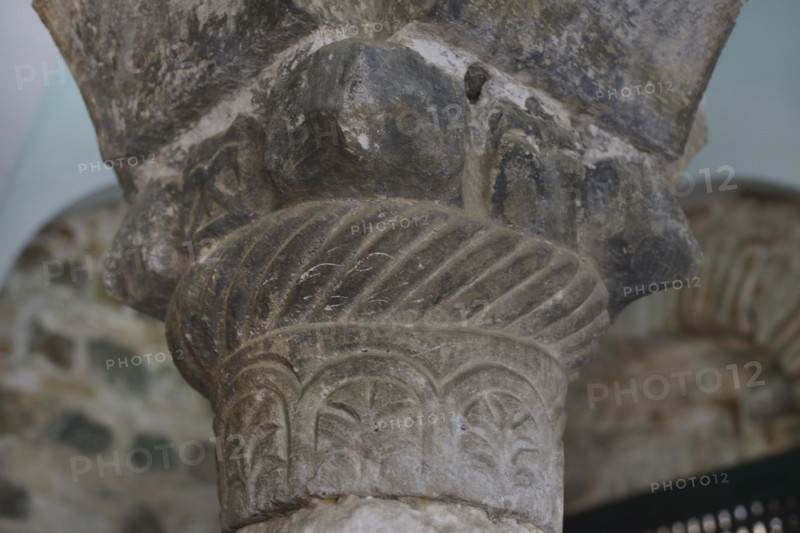 Visigothic capital, Cristo de la Luz Shrine, Toledo, Castile-La Mancha, Spain, 2022.  Creator: LTL.