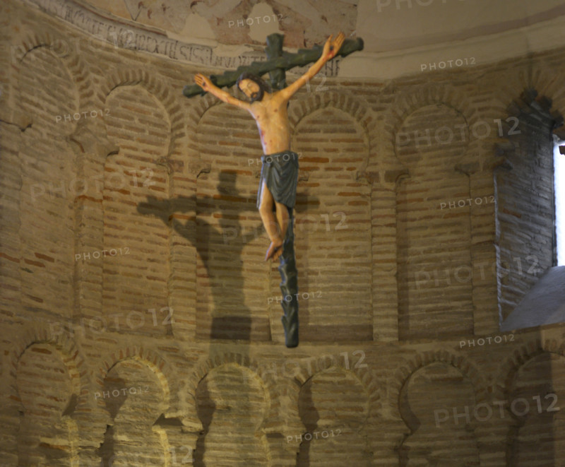 Christ crucified, Cristo de la Luz Shrine, Toledo, Castile-La Mancha, Spain, 2022.  Creator: LTL.