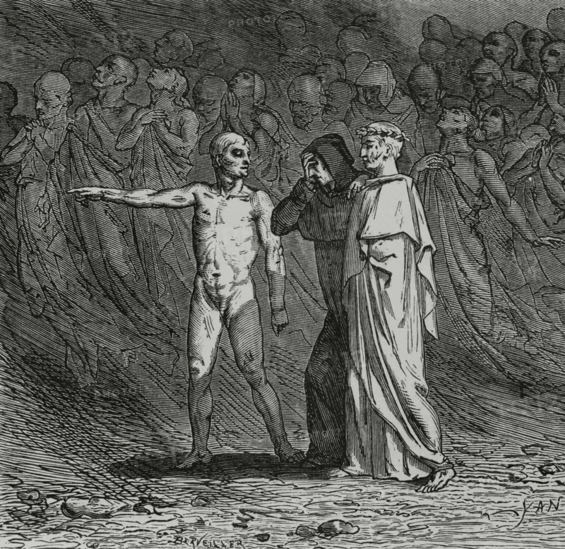 The Divine Comedy, (1307-1321): Purgatory, 1888.  Creators: Jean Edouard Dargent, Edouard Berveiller.