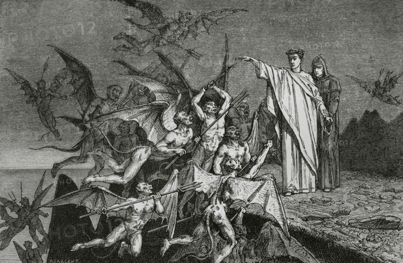 The Divine Comedy, (1307-1321): Inferno (Hell), 1888. Creator: Jean Edouard Dargent.