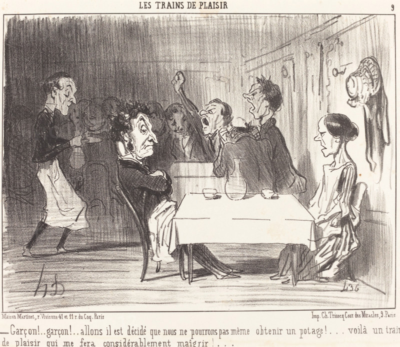 Garçon!... garçon!... allons il est décidé..., 1852. Creator: Honore Daumier.