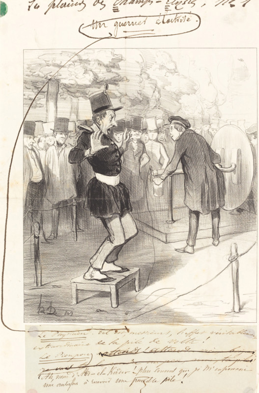 Un Guerrier Électrisé, 1844.  Creator: Honore Daumier.