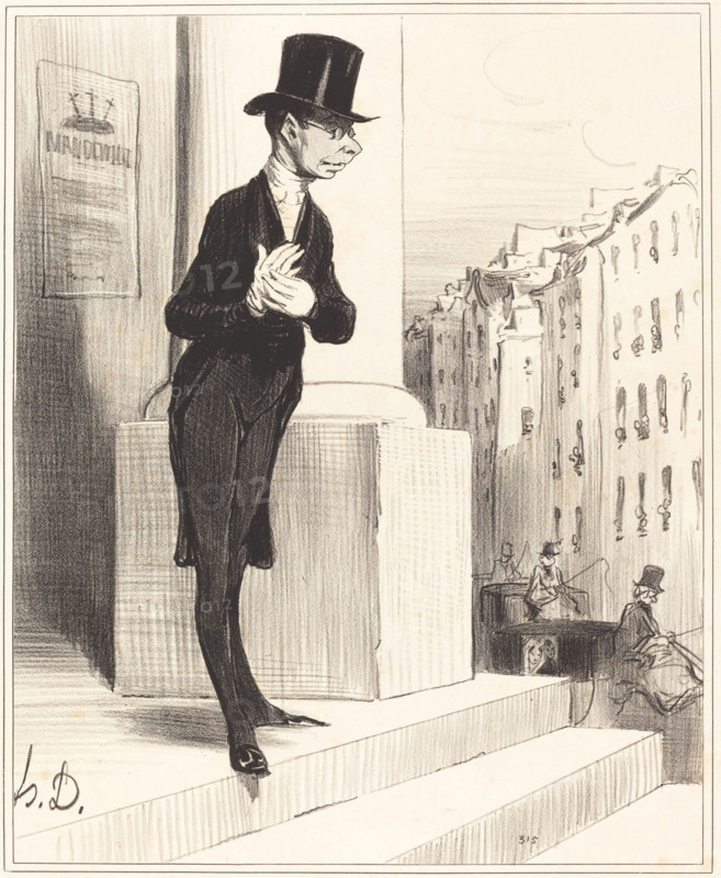 Pique-Assiette, 1841. Creator: Honore Daumier.