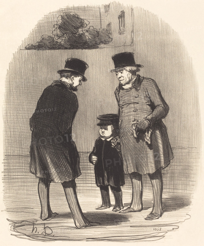 Oui, monsieur Chapuzot..., 1852. Creator: Honore Daumier.