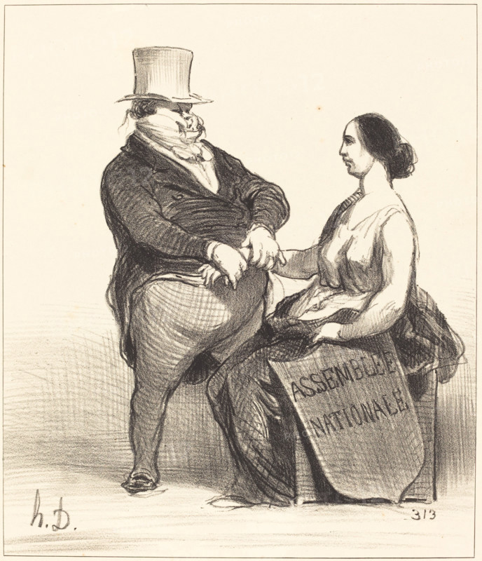 Docteur, je vous assure que je ne suis pas aussi malade que vous me le dites!, 1851. Creator: Honore Daumier.