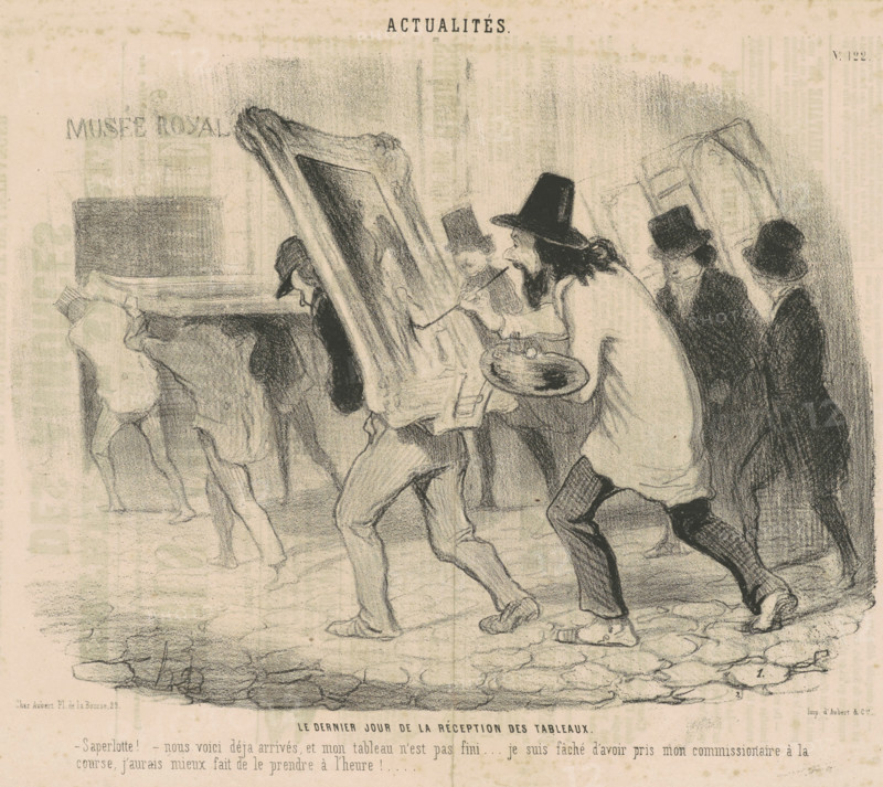 Le dernier jour de la réception des tableaux, February 20, 1846.  Creator: Honore Daumier.