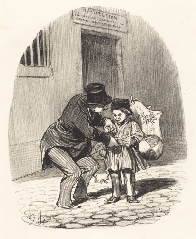 Le jour de sortie, c1848. Creator: Honore Daumier.
