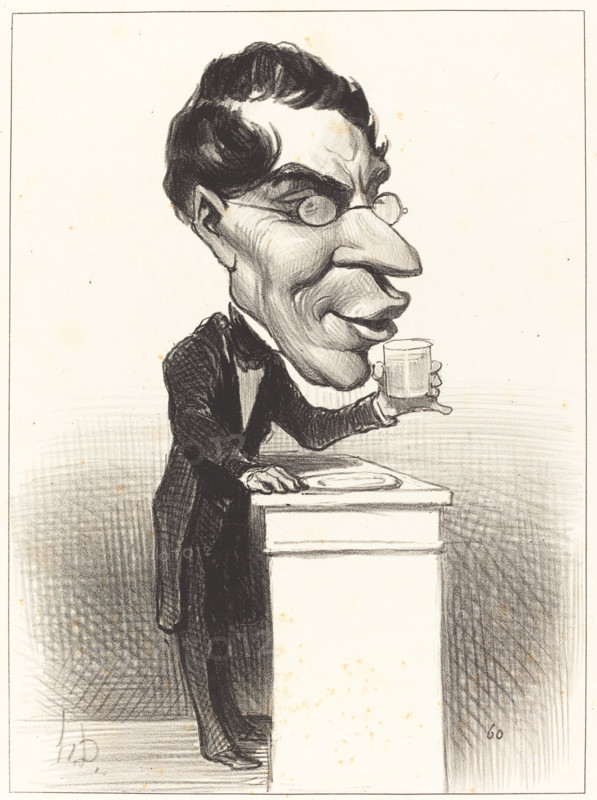 H.M. Augustin Corne, 1849. Creator: Honore Daumier.