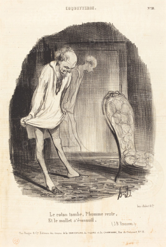 Le coton tombe, l'homme reste..., 1840. Creator: Honore Daumier.
