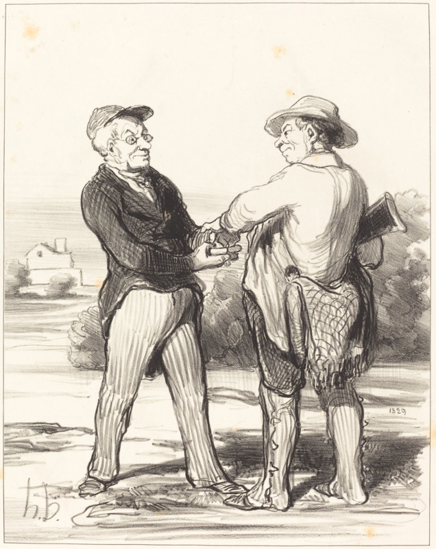 Dites donc, président, impossible d'attraper un lièvre..., 1849. Creator: Honore Daumier.