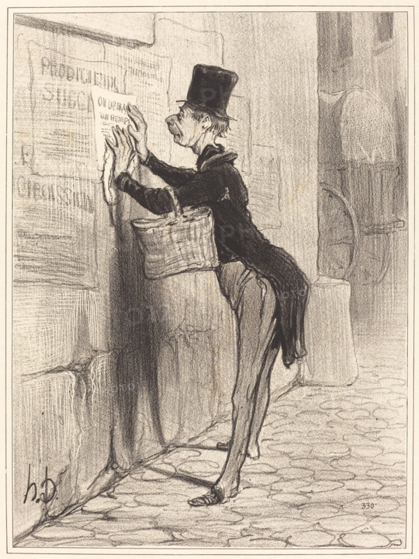 Le Placeur, 1842. Creator: Honore Daumier.
