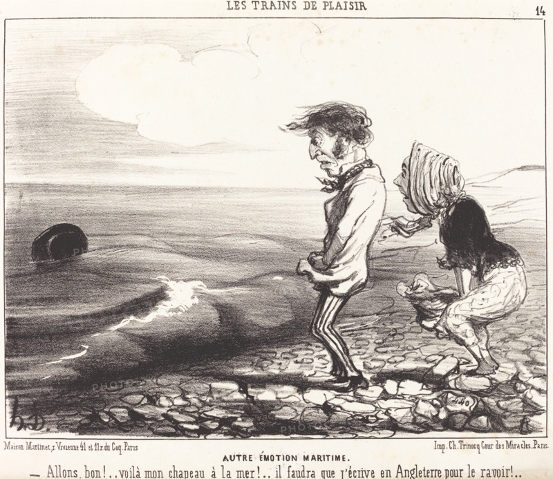 Autre émotion maritime, 1852. Creator: Honore Daumier.