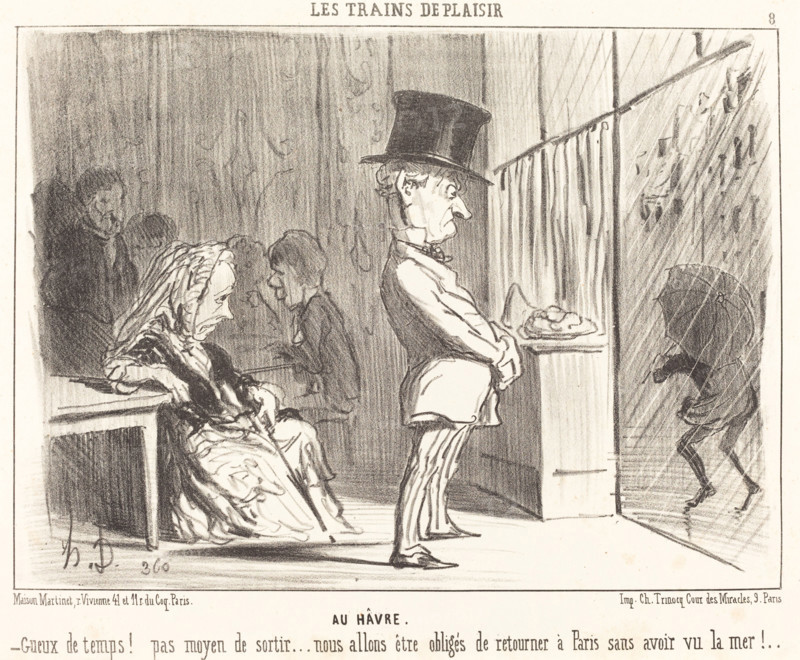 Au Havre, 1852. Creator: Honore Daumier.