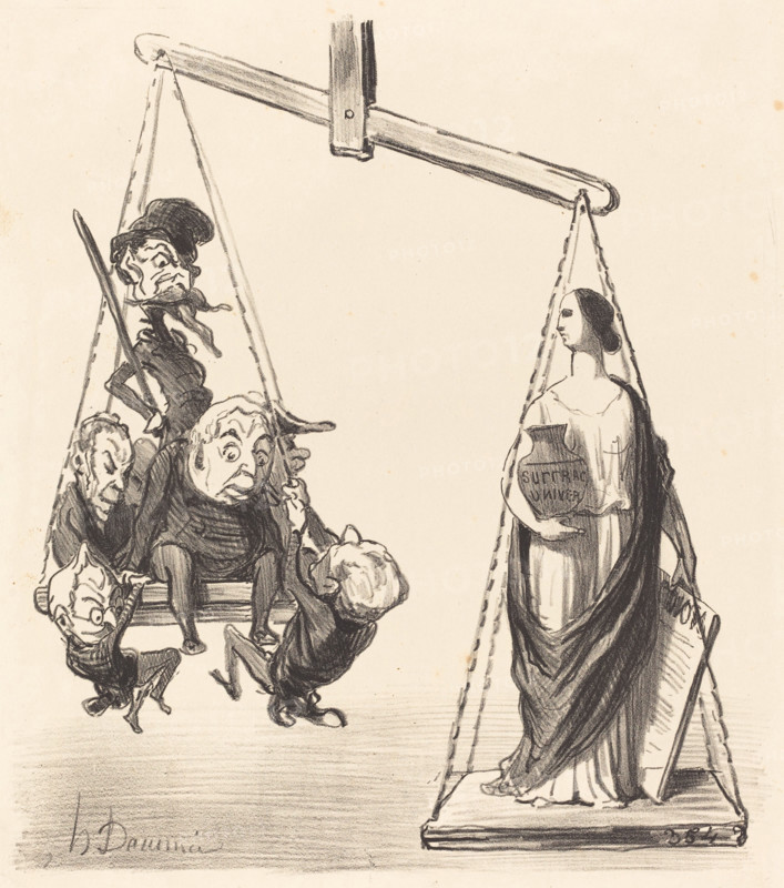 Suffrage universel, probably 1850. Creator: Honore Daumier.