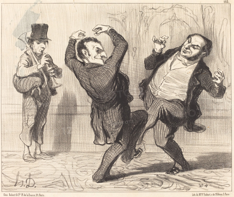 Attachés par leur grandeur au rivage de la Seine..., 1850. Creator: Honore Daumier.