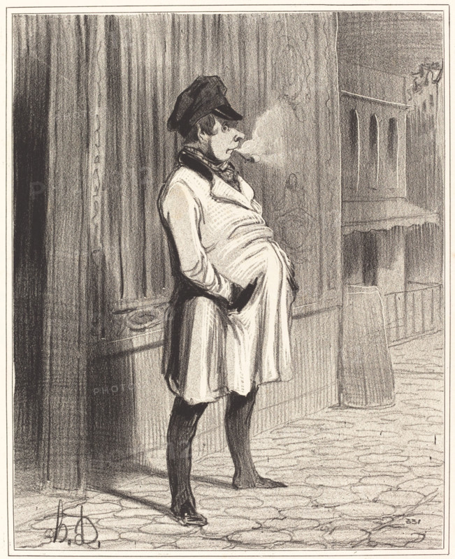 Le claqueur, 1842. Creator: Honore Daumier.
