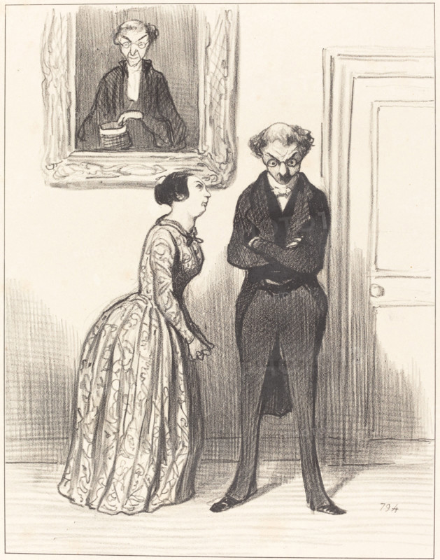 Et dire que voilà trois de mes prévenus que je n'ai pas pu faire condamner!..., 1845. Creator: Honore Daumier.