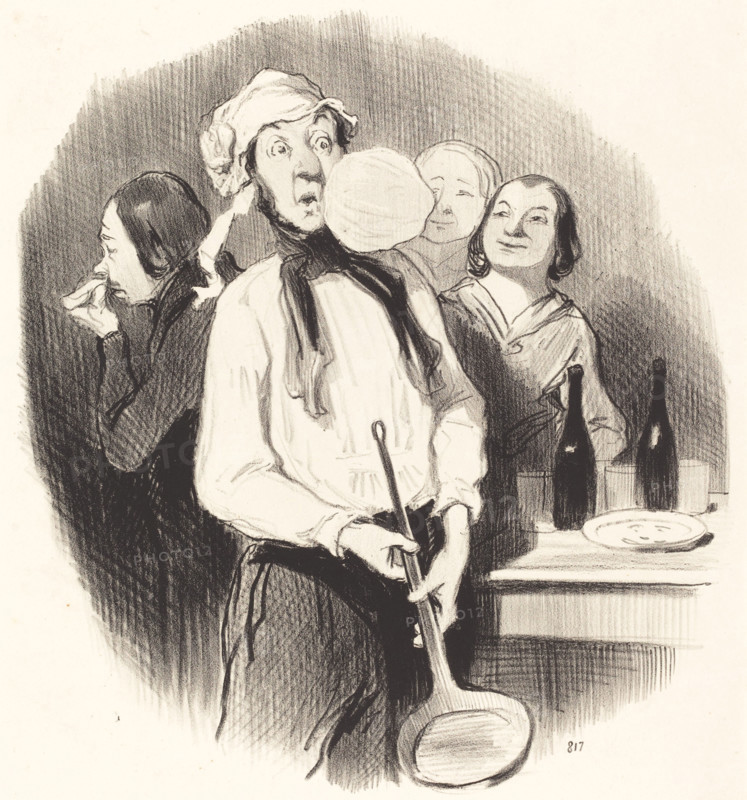 Les Crêpes, 1845. Creator: Honore Daumier.