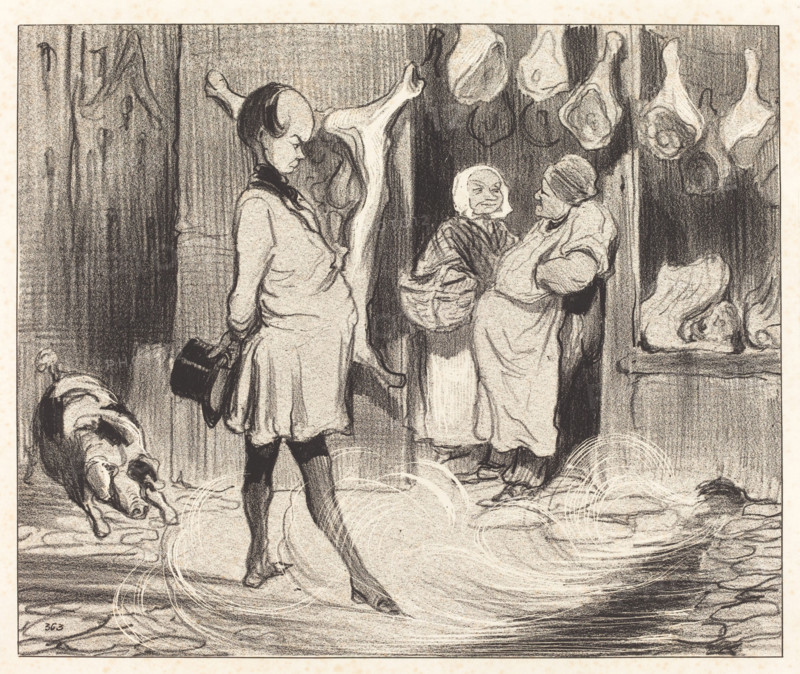 Impressions de voyage d'un grand poète, 1842. Creator: Honore Daumier.