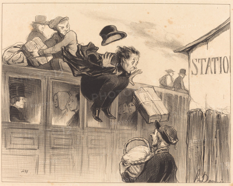 Trente secondes de station, 1843. Creator: Honore Daumier.