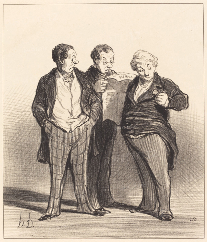 L'interdiction du port des décorations, 1848. Creator: Honore Daumier.